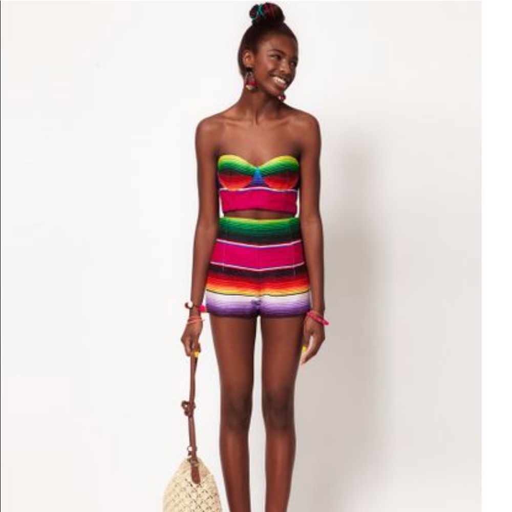 Anthropologie Kaisely High-waist Serape Short Size S - Picture 7 of 8
